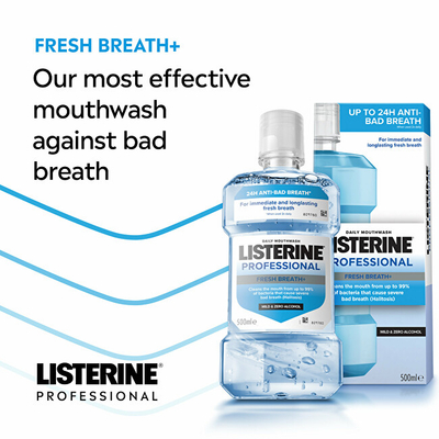 Ujë pastrues Listerine Professional Fresh Breath, 500 ml