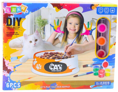 Set kreativ DIY Lean Toys, 6 copë, për me bo vetë enën e maces me bojë, shumëngjyrësh