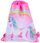 Çantë shiriti për palestër Unicorn, 35x27cm, motiv ylberi, rozë