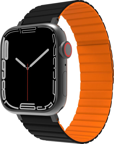 Rrip Apple Watch JCPAL JCP6284 Flex Form, magnetik, silikon, zi portokalli