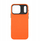 Këllëf telefoni YAXO Leather Gear Slim Case për iPhone 17 Pro, MagSafe, lëkurë eco, portokalli