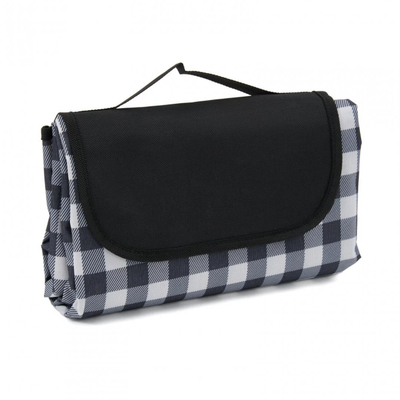 Batanije pikniku Heinner Black Plaid, 145x200 cm, poliester, bardh e zi