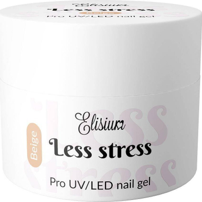 Xhel ndërtues për thonj Elisium Less Stress Builder Gel, beige, vetë-nivelues