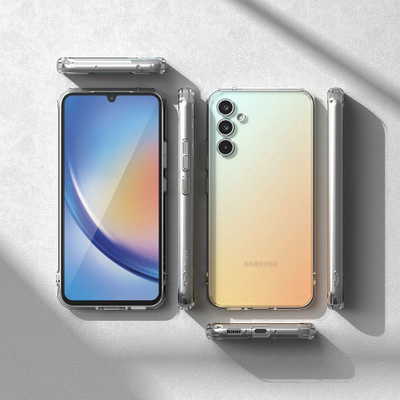 Mbrojtëse telefoni Ringke Fusion për Samsung Galaxy A34 5G, TPU polikarbonat, transparente, e kthjellët