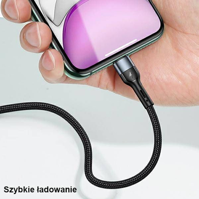 Kabllo Usams USB-A - microUSB, 1m, e zezë 