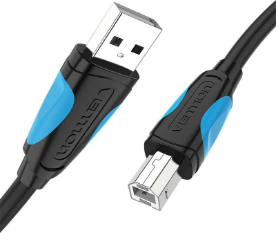 Kabllo printeri Vention USB A në USB B, 3m, USB 2.0, e zezë