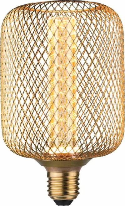 Llambë LED dekorative Paulmann Metallic Glow Cylinder Spiral, E27, dritë e ngrohtë, ngjyrë bronzi