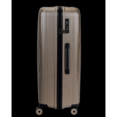 Valixhe SwissBags Echo 77cm, polipropilen, 4 rrota rrotulluese, champagne
