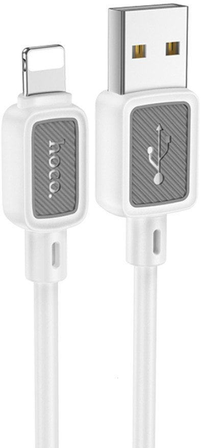 Kabllo USB në Lightning Hoco X108, 1m, 2.4A, e bardhë