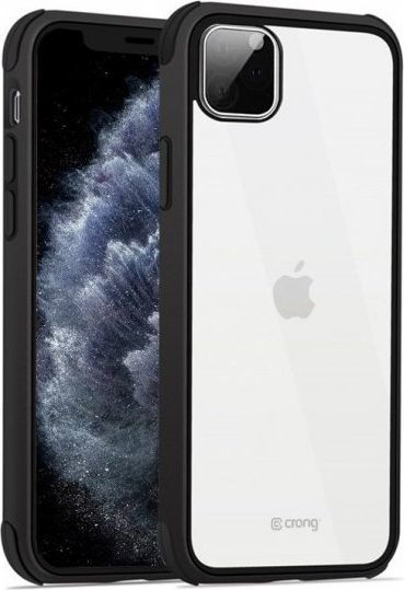 Mbulesë mbrojtëse Crong Trace Clear Cover për iPhone 11 Pro, 5.8", kornizë e zezë