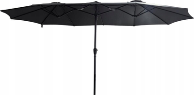 Çadër kopshti Garden Parasol Tourist, 460x270cm, palosëse me rrotë, gri