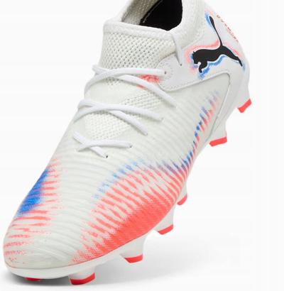 Këpucë futbolli Puma Future 8 Match Jr 108614 01, FG AG, të bardha