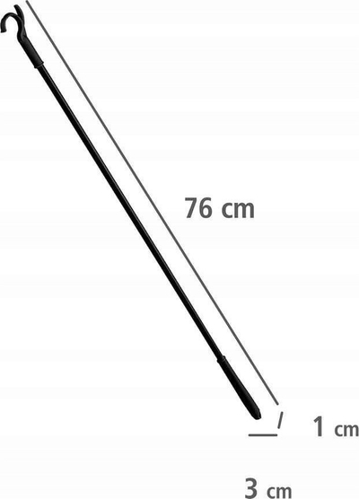 Shkop për rroba Wenko Herkules, 76cm, metal, i zi