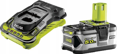 Set bateri dhe karikues Ryobi RC18150-250, 18V, 5Ah Li-Ion, jeshile