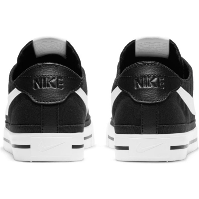 Патики Nike Court Legacy Canvas, платнен материјал, гумен ѓон, црни со бели