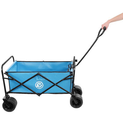 Karrocë plazhi Tourist Beach Cart Deluxe, palosëse 66x48x90cm, mban deri 100 kg, blu