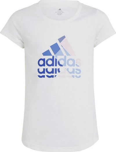 Bluzë Adidas Big Logo GT Jr IB9162, pambuk, goca, e bardhë
