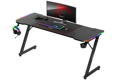 Tavolinë gaming Huzaro Hero 4.8 RGB, 160cm, LED RGB, e zezë