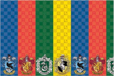 Mbulesë tavoline GoDan Harry Potter Hogwarts Houses, plastike, 120x180cm, shumëngjyrëshe