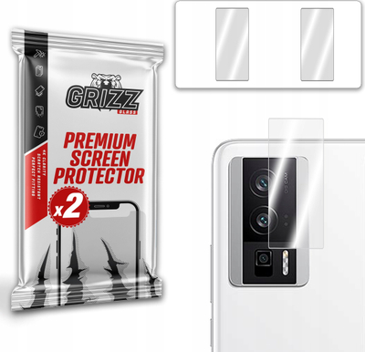 Xham hibrid për kamerë GrizzGlass Xiaomi Redmi K60 Pro, set 2 copë, transparent
