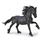 Lodër figurë kali CollectA Friesian Mare Deluxe, model si i vërtetë, për kalamaj 3+, e zezë