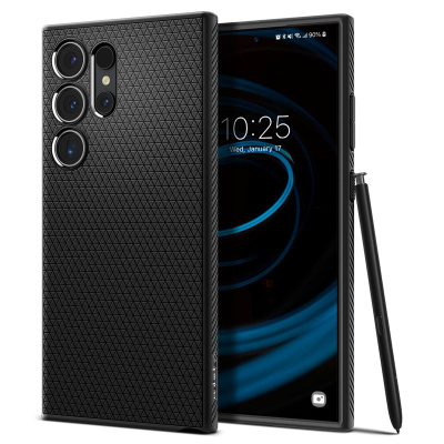 Mbështjellëse për Samsung Galaxy S24 Ultra Spigen Liquid Air, e zezë