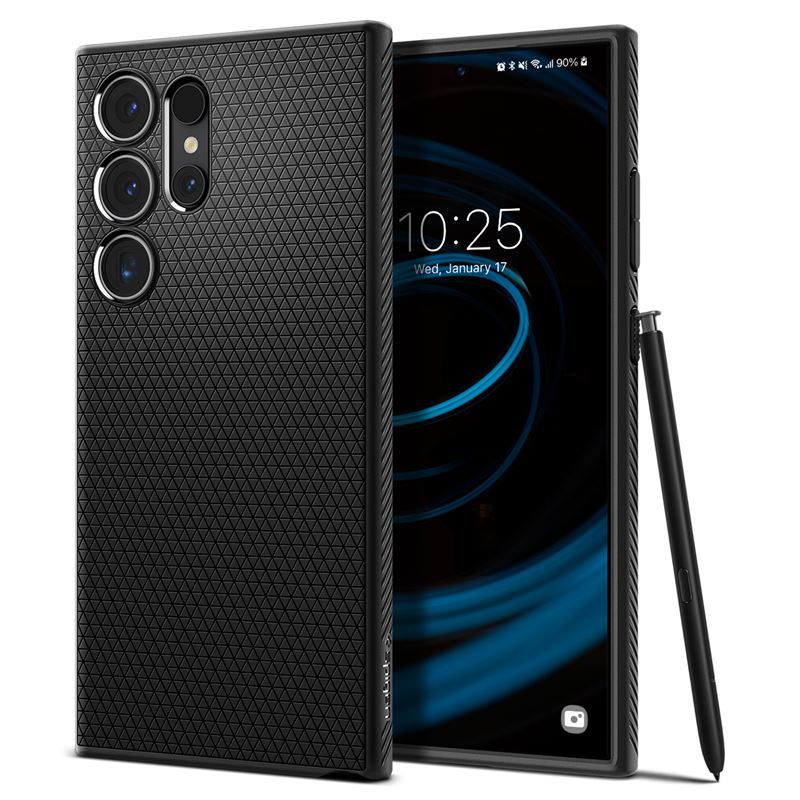 Mbështjellëse për Samsung Galaxy S24 Ultra Spigen Liquid Air, e zezë