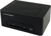 Док станица LC-Power LC-DOCK-U3-CR, USB 3.0, 2.5"/3.5" HDD SSD, црна
