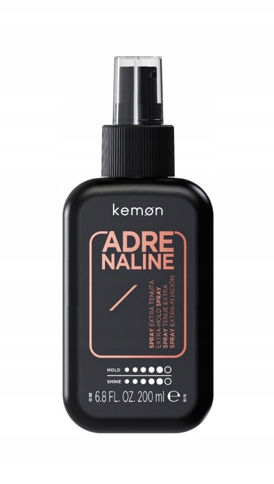 Sprej flokësh Kemon Adrenaline Extra Hold, fiksim shumë i fortë, 200 ml