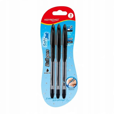 Stilolaps ballpoint Soft Jet, 0.7 mm, set 3 copë, i zi