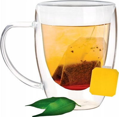 Gotë termike Wessper CrystaLatte, qelç borosilikat, 350 ml, transparente