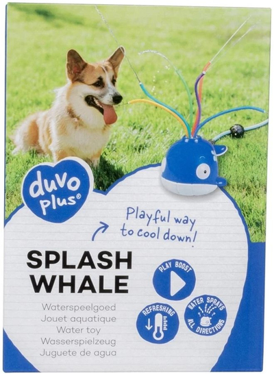 Lodër për qen Duvoplus Splash Whale, lodër uji, shumëngjyrëshe