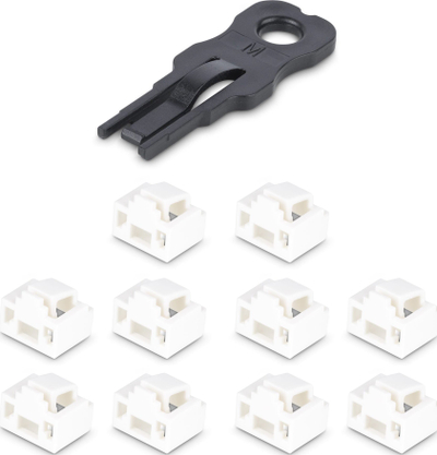 Set bllokuesish porte RJ45 StarTech.com, 10 copë, me çelës sigurie, të kuq