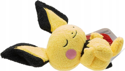 Lodër pelushi Pokémon Pichu Sleeping, 5", premium, e verdhë