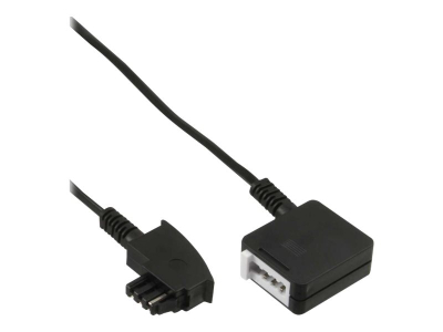 Kabllo zgjatëse telefoni InLine TAE-F/S TAE-F/B 18843, 3m, e zezë