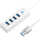 Hub USB ORICO PW4U U3, 4 porta, USB 3.0, i bardhë