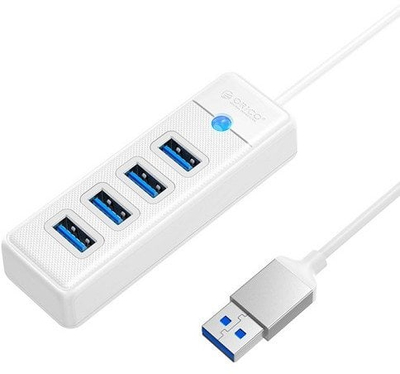 Hub USB ORICO PW4U U3, 4 porta, USB 3.0, i bardhë