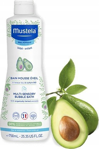 Xhel banjo me shkumë Mustela Bébé Multisensory, për bebe dhe kalama, 750ml