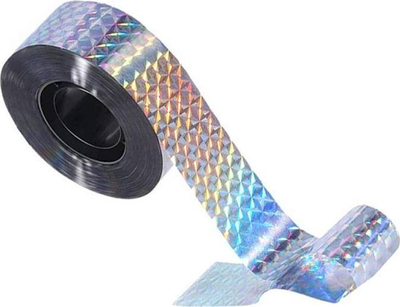 Shirit reflektues kundra zogjve OD17, 80 m, 4.5 cm, argjendt holografik