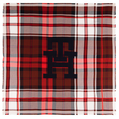 Shall për femra Tommy Hilfiger, i kuq/i bardhë