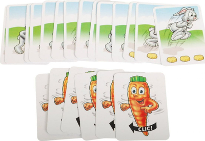 Loja tavolinë Funny Bunny Race for the Carrot, për familje, deri 4 lojtarë, shumëngjyrëshe