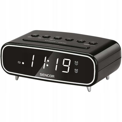 Radio-alarma Sencor SRC 2600B, ekran LED, alarm i dyfishtë, e zezë