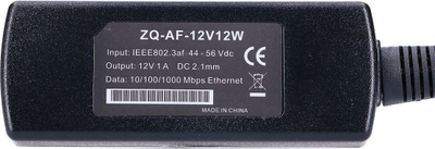 Ndarës PoE ExtraLink EXTRALINK DC DC Converter, 48V në 12V 1A, Gigabit, i zi