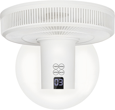 Ventilator në këmbë LTC WT114, 55W, me ekran dixhital dhe telekomandë, i bardhë