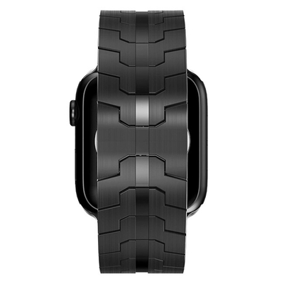 Rrip 4wrist Iron Man Steel Strap për orë Apple 42/44/45/49 mm, i zi
