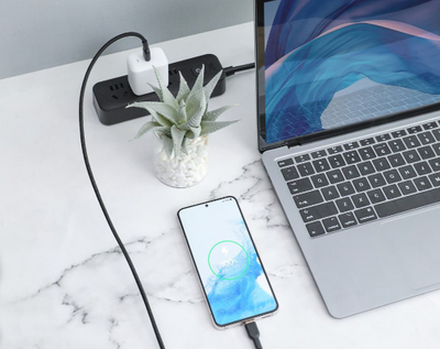 Kabllo Aukey, USB C / USB C, 1.8 m, e zezë