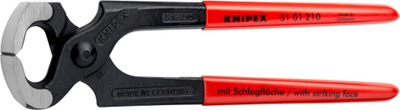 Pincë marangozësh Knipex 51 01 210, 210mm, me kokë çekiçi, e kuqe