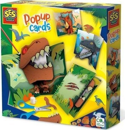 Set krijues për kalamaj Ses Creative Fun Popping Dinosaurs, dinozaurë për ndërtim, shumëngjyrësh