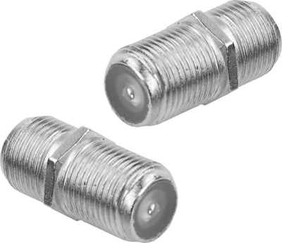 Konektor satelitor Vayox F socket–socket, set 2 copë, metalik