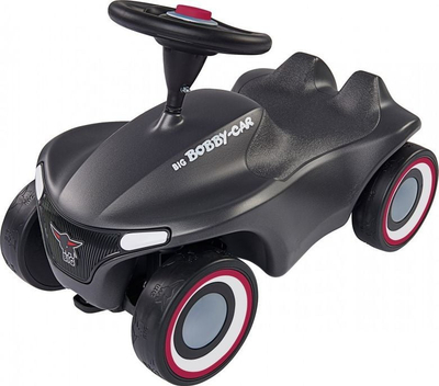 Makina lodër ride on BIG Bobby Car Neo, me timon e bori, me rrota të qeta, e zezë